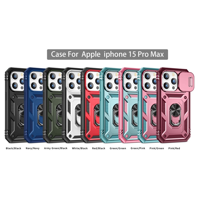 Ốp điện thoại chống sốc giáp dày 3 trong 1 có cửa sổ trượt Bảo vệ Camera với giá đỡ kim loại Thích hợp cho iphone 6 6s 7 8 Plus X Xr Xs Max Se 2 3 2020 2022
