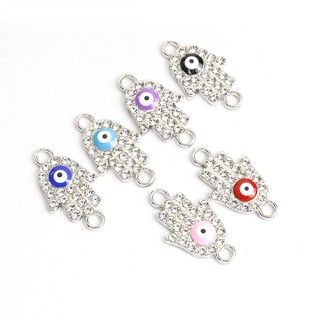Set 10 Mặt Vòng cổ Hình Bàn Tay Hamsa Bằng Hợp Kim Tráng Men Phong Cách Thổ Nhĩ Kỳ
