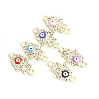 Set 10 Mặt Vòng cổ Hình Bàn Tay Hamsa Bằng Hợp Kim Tráng Men Phong Cách Thổ Nhĩ Kỳ