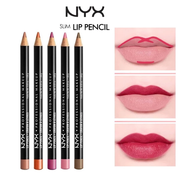🔥 chì kẻ viền môi NYX Slim Lip Pencil Bền không thấm nước chì môi nyx mờ kẻ môi nyx
