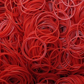 200 Chiếc Đường Kính 19mm-60mm Màu Đỏ Cao Su Đàn Hồi Cao Dây Cung Cấp Co Giãn Nhẫn O