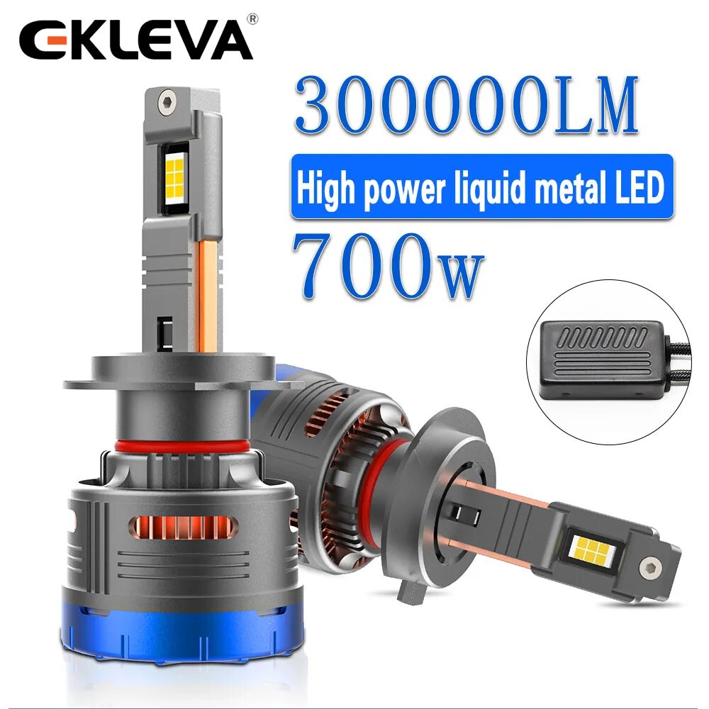 Ảnh Ekleva 2 Bóng Đèn Pha LED Mạnh Mẽ Cho Ô Tô 700W 6000k 12v 24v 150000Lm Canbus 9005 9006 9012 H1 H4 H7 H11 12V 24V 1