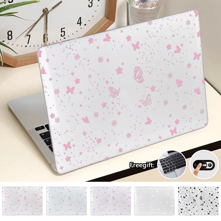 Ốp In Hình Bướm Thẩm Mỹ Cho 2026 Macbook Neo A3404 Pro14 M5 A3434 Air15 M5 A4348 Air13.6 M5 M4 M3 M2 Pro13 M1 M2 A2338 2020 Air M1 A2337 Retina13 Pro15 "16" A2141 A1990