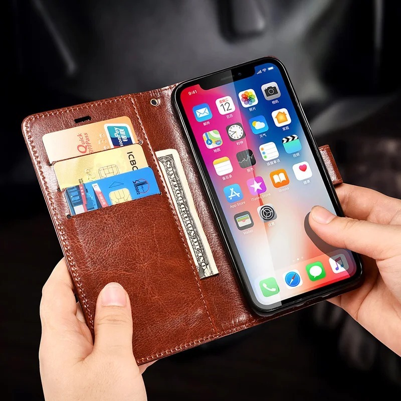 Ví Lật Da PU Dành Cho OPPO Reno Realme A2 A79 A2M 11 GT5 Pro 5G Coque Funda Khe Cắm Thẻ