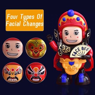 Đồ chơi điện trẻ em, Búp bê thay đổi khuôn mặt Tứ Xuyên Opera, robot ca hát và nhảy múa, quà tặng Tết Nguyên Đán, quà tặng sinh nhật