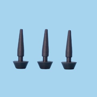 Silicone Cắm Cao Su Nút Chặn Bảo Vệ Niêm Phong Nắp Cửa Thảm Ẩn Từ View Cover Mềm Mại Màu Đen Hình nón Cắm Dia 2mm 2.5mm