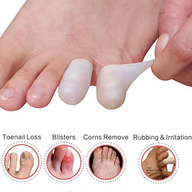 2 Chiếc Silicon Gel Ống Băng Bảo Vệ Ngón Chân, Giảm Đau, Chăm Sóc Bàn Chân