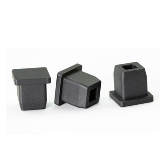 Phích cắm cao su silicon vuông 9.6mm ~ 50,6mm Mũ lỗ đen Trống cuối Nút chặn nội thất Tấm lót chân