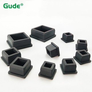 Phích cắm cao su silicon vuông 9.6mm ~ 50,6mm Mũ lỗ đen Trống cuối Nút chặn nội thất Tấm lót chân