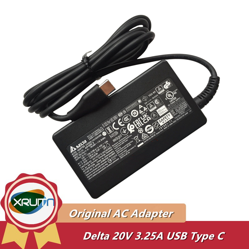 Delta AC Adapter ADP-65KE B Type-C 65W 20V 3.25A Sạc Cho MSI Summit E13 Flip Evo A11MT-253US 13.4 "Máy Tính Xách Tay 2 Trong 1 ADP-65SD B