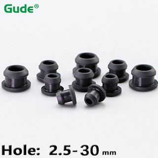 2 / 5 / 10 / 20 Chiếc 2.5mm đến 30mm Cao Su Silicon Snap-on Lỗ Cắm Trống Đầu Nắp Niêm Phong Nút Chặn Đen Loại T Phích Cắm Chịu Nhiệt Độ Cao