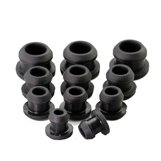 2 / 5 / 10 / 20 Chiếc 2.5mm đến 30mm Cao Su Silicon Snap-on Lỗ Cắm Trống Đầu Nắp Niêm Phong Nút Chặn Đen Loại T Phích Cắm Chịu Nhiệt Độ Cao