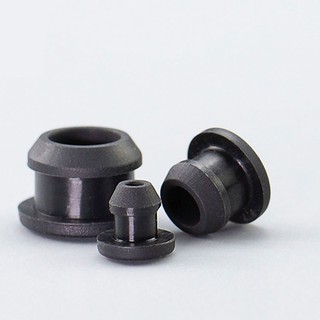 2 / 5 / 10 / 20 Chiếc 2.5mm đến 30mm Cao Su Silicon Snap-on Lỗ Cắm Trống Đầu Nắp Niêm Phong Nút Chặn Đen Loại T Phích Cắm Chịu Nhiệt Độ Cao