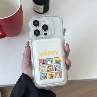 Hộp đựng thẻ điện thoại dễ thương màu trắng đáng yêu Thích hợp cho ví đựng thẻ điện thoại Magsafe