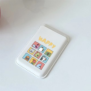 Hộp đựng thẻ điện thoại dễ thương màu trắng đáng yêu Thích hợp cho ví đựng thẻ điện thoại Magsafe