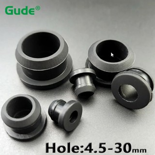 Đen Cao Su Silicon Snap-on Grommet Lỗ Cắm Mũ Cuối Dây Bung Cáp Bảo Vệ Bush Rỗng Vòng Chữ O Niêm Phong Gioăng 4.5mm-30mm