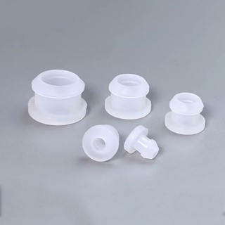 1 / 2 / 5 / 10 Cái Cao Su Silicon Trong Suốt Snap-on Grommet Lỗ Cắm Mũ Cuối Dây Tròn Cáp Bảo Vệ Bush 4.5mm / 5mm / 5.5mm-30mm
