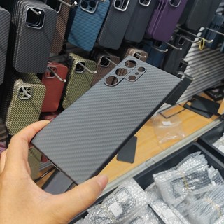Ốp Điện Thoại Bằng Sợi Carbon Thật Cho Samsung Galaxy S24 Siêu Nguyên Chất Sợi Aramid Siêu Mỏng Dành Cho Galaxy S24 Plus Vỏ Chống Sốc