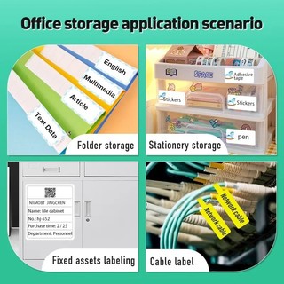 Niimbot B21 / B1 / B203 / B3S Nhãn Dán Giấy Chống Thấm Nước Cuộn Nhiều Kích Cỡ Hoa Văn, Cho Máy In Nhãn Nhiệt Bluetooth Niimbot, Sử Dụng Cho Nhãn Giá / Văn Phòng / Nhà / Cửa Hàng