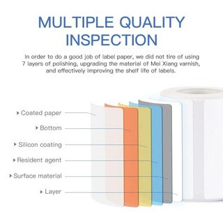 Niimbot B21 / B1 / B203 / B3S Nhãn Dán Giấy Chống Thấm Nước Cuộn Nhiều Kích Cỡ Hoa Văn, Cho Máy In Nhãn Nhiệt Bluetooth Niimbot, Sử Dụng Cho Nhãn Giá / Văn Phòng / Nhà / Cửa Hàng