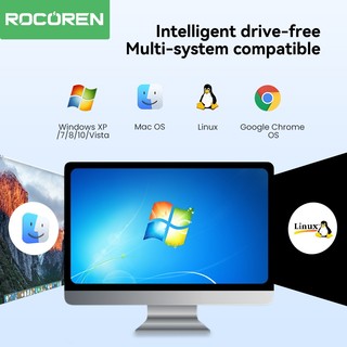 Bộ chuyển đổi cổng Rocoren 4 cổng USB Hub 3.0 Bộ chia USB tốc độ cao Hub dữ liệu mở rộng di động