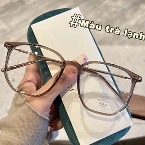 Kính cận nam nữ -1.00 ~ -4.00 độ, gọng phẳng chống ánh sáng xanh phong cách Hàn Quốc, phù hợp học sinh JS1801