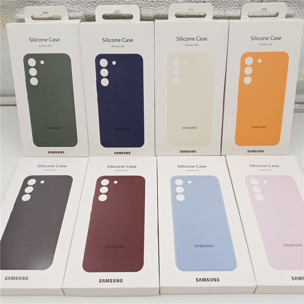 Sang Trọng Mới Chính Hãng Samsung Galaxy S23 S23Plus S23 + 5G Ốp điện thoại Silicon Lỏng Mượt Mềm Cảm Ứng Mặt Sau Bảo Vệ Vỏ Chống Sốc + Hộp
