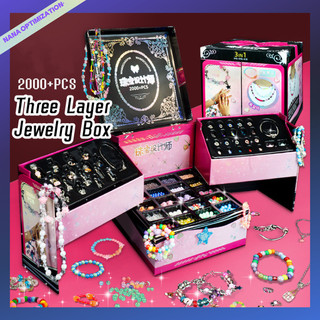 Đồ chơi DIY trẻ em Vòng tay hạt pha lê thủ công / hộp trang sức vòng cổ, quà tặng sinh nhật của bé gái thủ công, Giáng sinh, Quà tặng sinh nhật năm mới Bộ cầu vồng