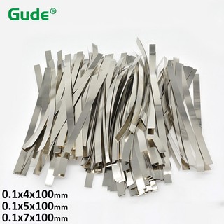 50 / 100 Chiếc 18650 Pin Li-ion Đầu Nối Dải Mạ Niken Đầu Nối Battrey Điểm Hàn Dây Thép Chiều Rộng 4mm / 5mm / 7mm Chiều Dài 100mm