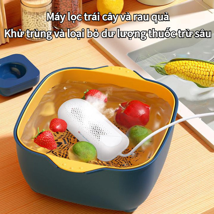Máy giặt rau củ quả USB có thể sạc lại máy lọc rau quả thực phẩm máy ...