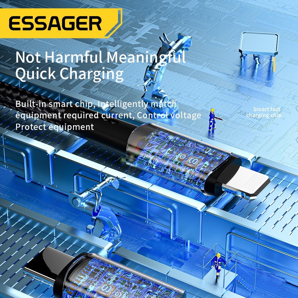 Ảnh Essager 27w PD USB c sang Lcáp sạc nhanh cho ip Type c cho dây 2