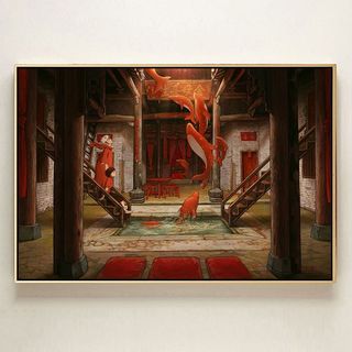 MOZI✨thu hải đường cá lớn 40*50cm tranh tô màu theo số tranh sơn dầu số hoá tranh số hóa Cá Lớn Begonia Tự Làm Kỹ Thuật Số Tranh Sơn Dầu Đổ Tranh Kỹ Thuật Số Tranh Handmade Tranh Acrylic Tranh Kỹ Thuật Số Tranh Trang Trí Nhà Tranh