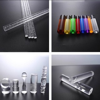 1-5 Chiếc Acrylic Trong Suốt Plexiglass Thanh Tròn PMMA DIY Trang Trí Phụ Kiện DIY Giá Đỡ Trang Sức Tùy Chỉnh Dụng Cụ Chụp Ảnh