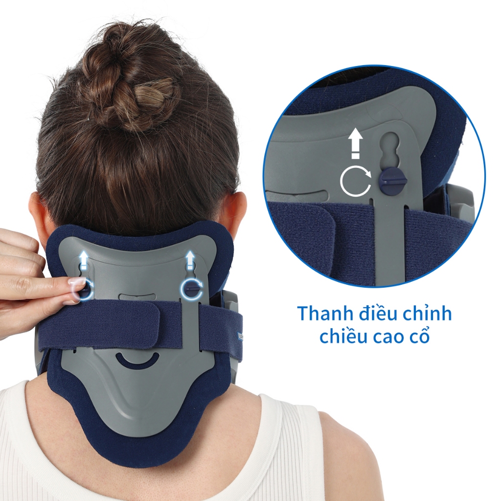 Ảnh Đai kéo dãn cổ VELPEAU, Nẹp cổ điều chỉnh bằng cách bơm hơi sử dụng cho nam và nữ, Dụng cụ kéo dãn cổ giúp giảm đau và giảm áp lực cột sống, dụng cụ chỉnh sửa tư thế cổ 4