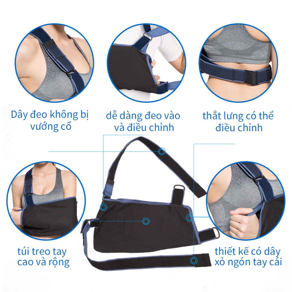Ảnh Túi treo tay VELPEAU có dây đeo thắt lưng Thích hợp đeo khi ngủ, đai đeo y tế mỏng nhẹ cho người gãy xương, có thể điều chỉnh Khuỷu tay hỗ trợ vai và chóp xoay 2