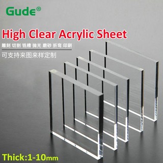 Bảng Acrylic trong suốt Plexiglass, Tấm nhựa hữu cơ Vuông Tấm PMMA trong suốt cao Độ dày 1 / 2 / 3 / 4 / 5 / 6 / 8 / 10mm Chất liệu DIY tại nhà