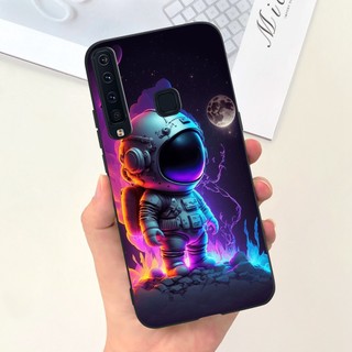 Dành Cho Samsung Galaxy A7 A9 2018 Ốp Lưng SM-A750F SM-A920F Vỏ Điện Thoại Tên Lửa Không Gian Phi Hành Gia Dễ Thương Cho Samsung A9 2018 Vỏ