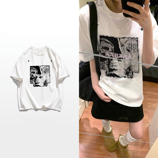 2024 HIIXIIVI Áo Thun cotton Tay Ngắn Cổ Tròn Phong Cách Hàn Quốc Mùa Hè Mới Cho Nữ