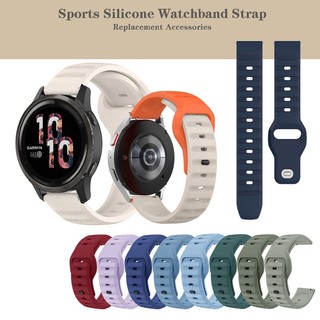 Dây đeo silicon thể thao mới 20mm 22mm cho Garmin Venu 3 4 45mm / Sq 2 / Active 5 / 165 645 245 55 255 265 570 970 / Vòng tay Vivoactive 6-5