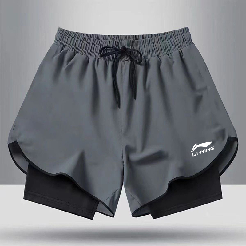 Quần short thể thao mùa hè Li Ning Quần short thể thao khô nhanh và thoáng khí nam nữ quần short thể thao thông thường chạy bộ ngoài trời quần short thể thao chống chói
