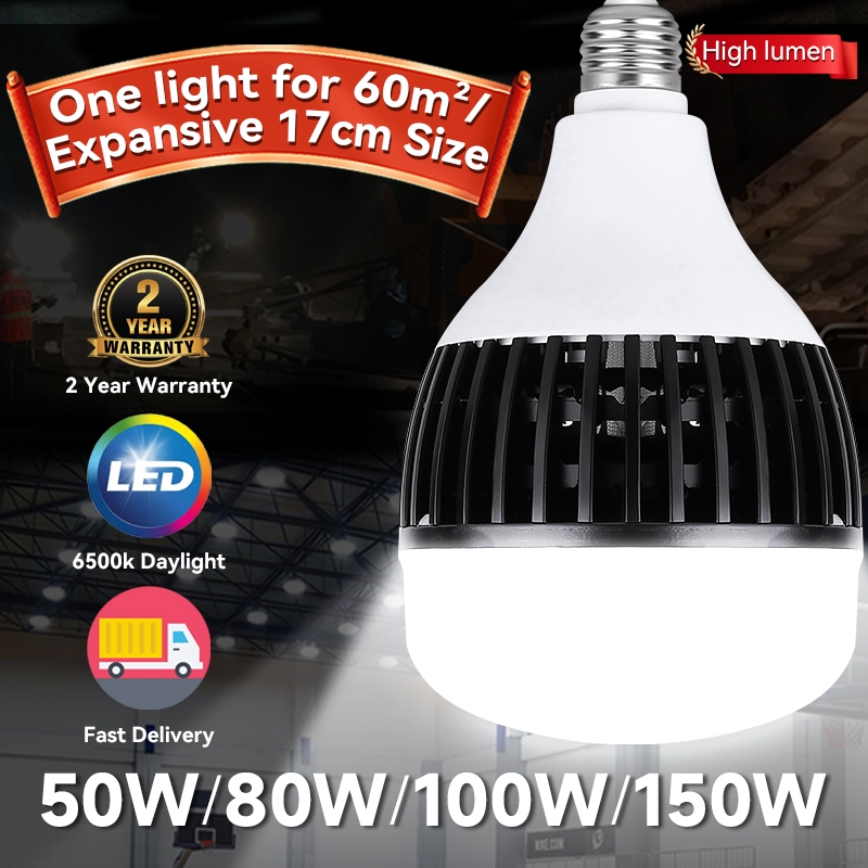 Bóng Đèn Led Siêu Sáng 50w 80w 100w 150w Đèn Led Ac 220-240V Chiếu Sáng Ngoài Trời Công Suất Cao Lạnh Trắng An Ninh Đèn Phố