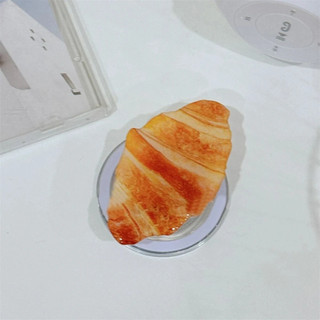 Hàn Quốc Bánh Mì Dễ Thương Cho Magsafe Từ Điện Thoại Grip Tok Griptok Đứng Cho iPhone 15 14 Có Thể Gập Lại Sạc Không Dây Hộp Đựng Nhẫn