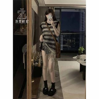 ZHELIHANGFEI Áo Sát Nách Mỏng Màu Sắc Tương Phản Thời Trang Cho Nữ