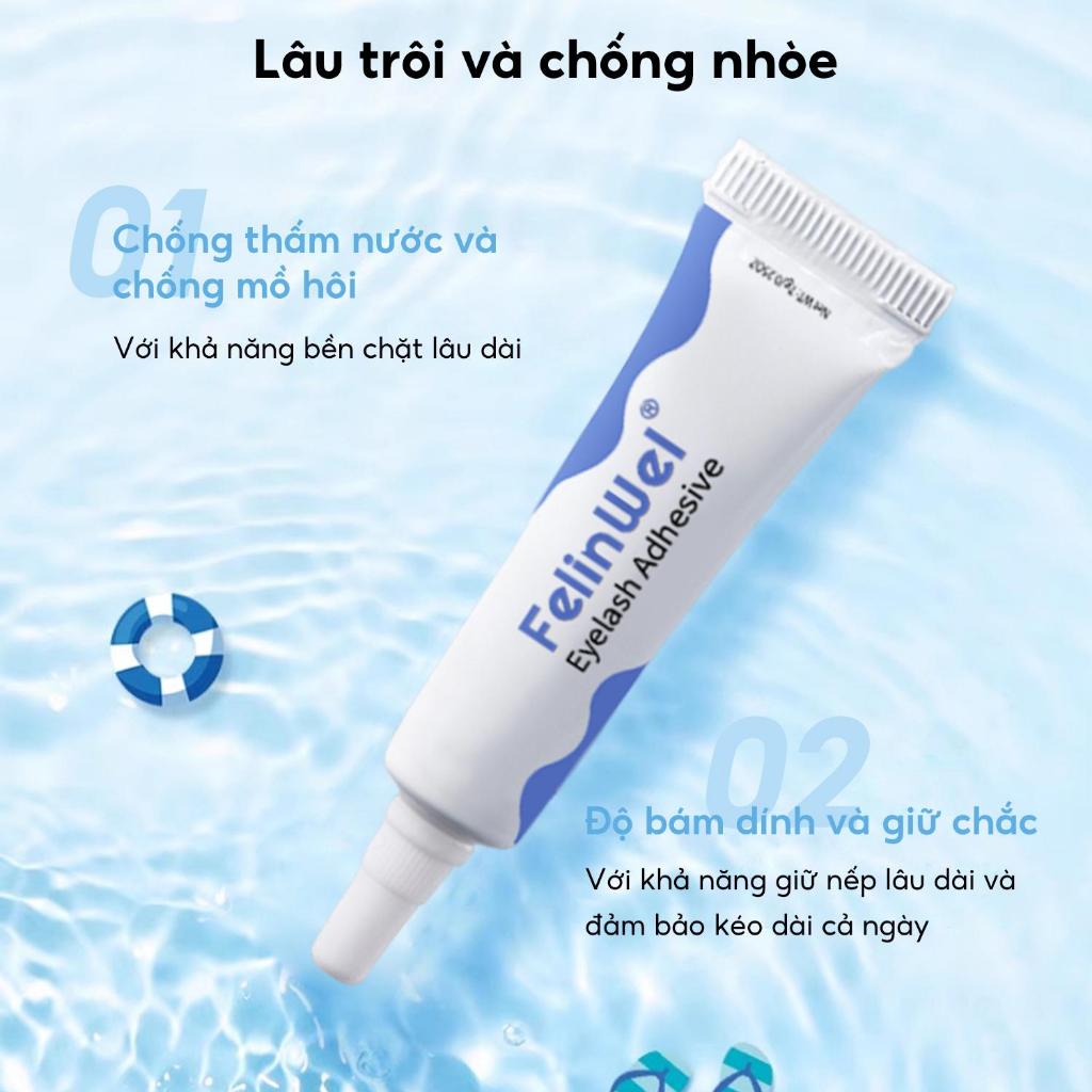 FelinWel - Bộ Nhíp & Keo Dán Lông Mi Giả, Giữ Chắc Lâu Trôi Không Thấm Nước, Dễ Dùng Cho Người Mới Bắt Đầu