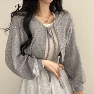 ZHELIHANGFEI Áo khoác cardigan màu sắc nhã nhặn thời trang thanh lịch cho nữ