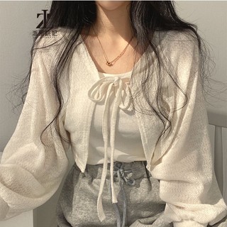 ZHELIHANGFEI Áo khoác cardigan màu sắc nhã nhặn thời trang thanh lịch cho nữ
