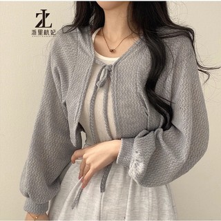 ZHELIHANGFEI Áo khoác cardigan màu sắc nhã nhặn thời trang thanh lịch cho nữ