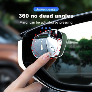 Gương lồi ô tô SEAMETAL không khung lắp kính chiếu hậu xoay 360° loại bỏ điểm mù