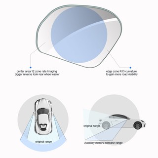 Gương lồi ô tô SEAMETAL không khung lắp kính chiếu hậu xoay 360° loại bỏ điểm mù