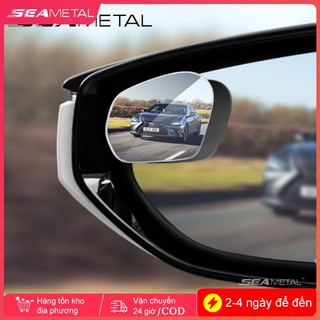 Gương lồi ô tô SEAMETAL không khung lắp kính chiếu hậu xoay 360° loại bỏ điểm mù
